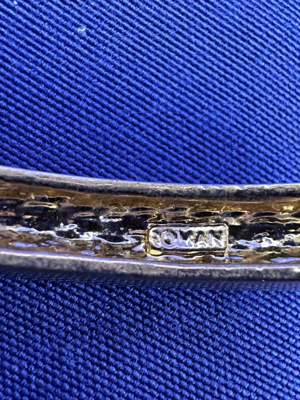 VTG Roman Gold-Tone Crystal Hinged Bracelet